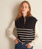 Picture of BARTHELEMY BIS NAVY SLEEVELESS ECOVERO VISCOSE JUMPER